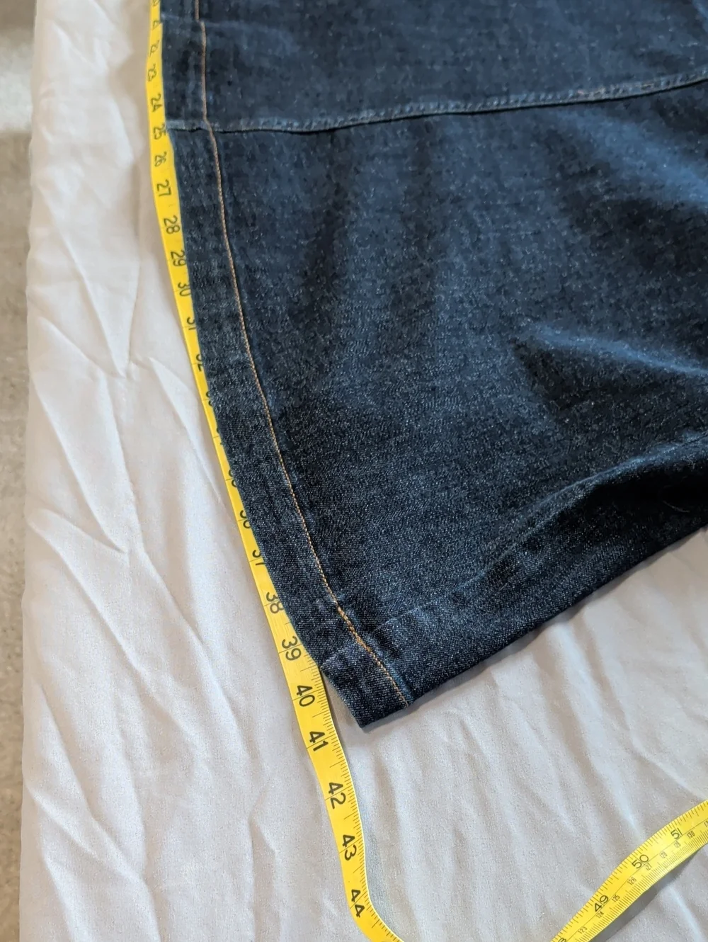 NWT Women's Size 3X Ophelia Roe Dark Wash Jean Skirt With Pockets/Elastic Waist